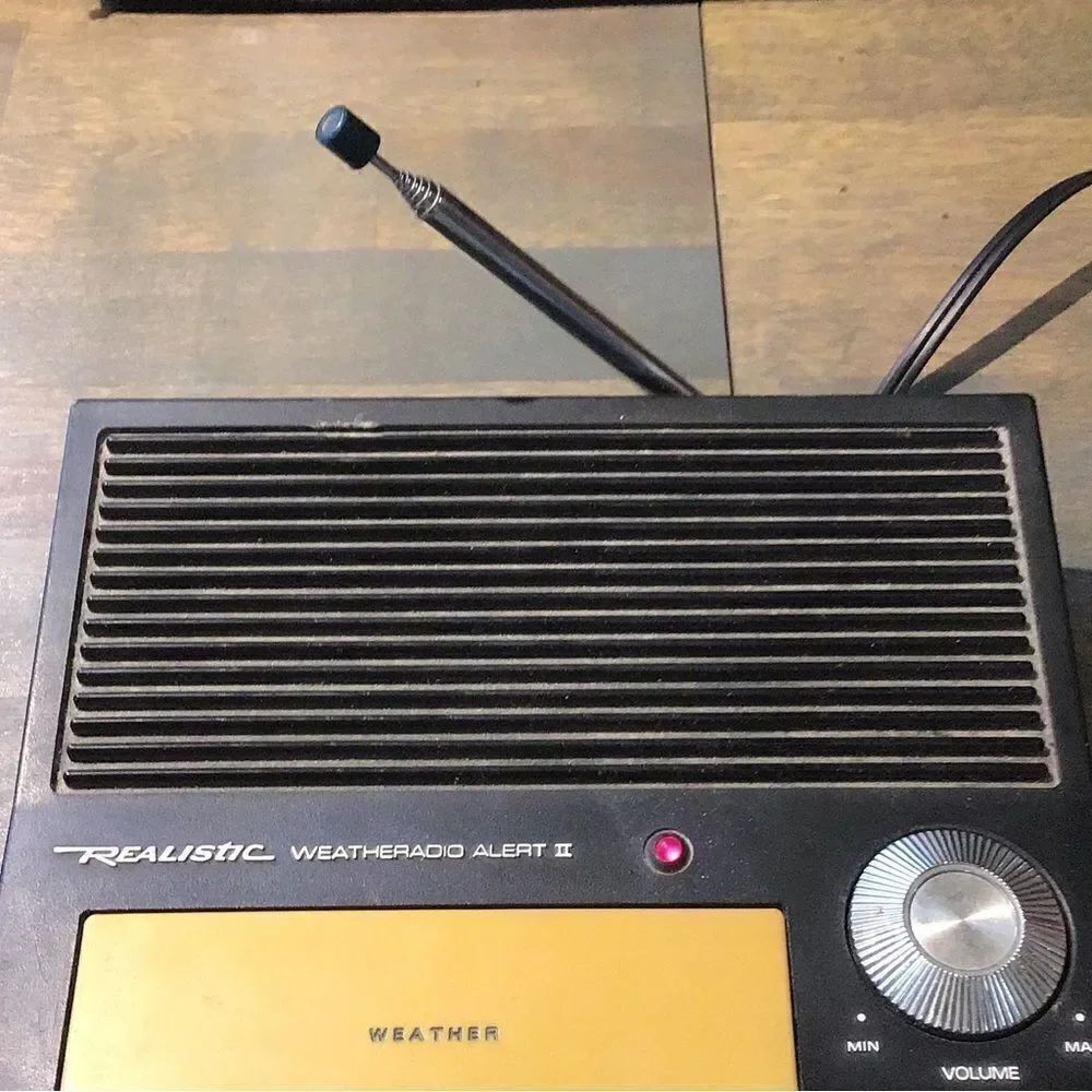 Vintage weather, alert, radio by realistic